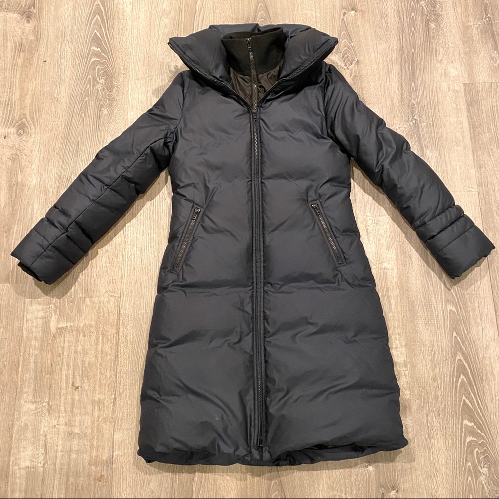 Soia & Kyo Blue Down Puffer Quilt Coat Sz Small